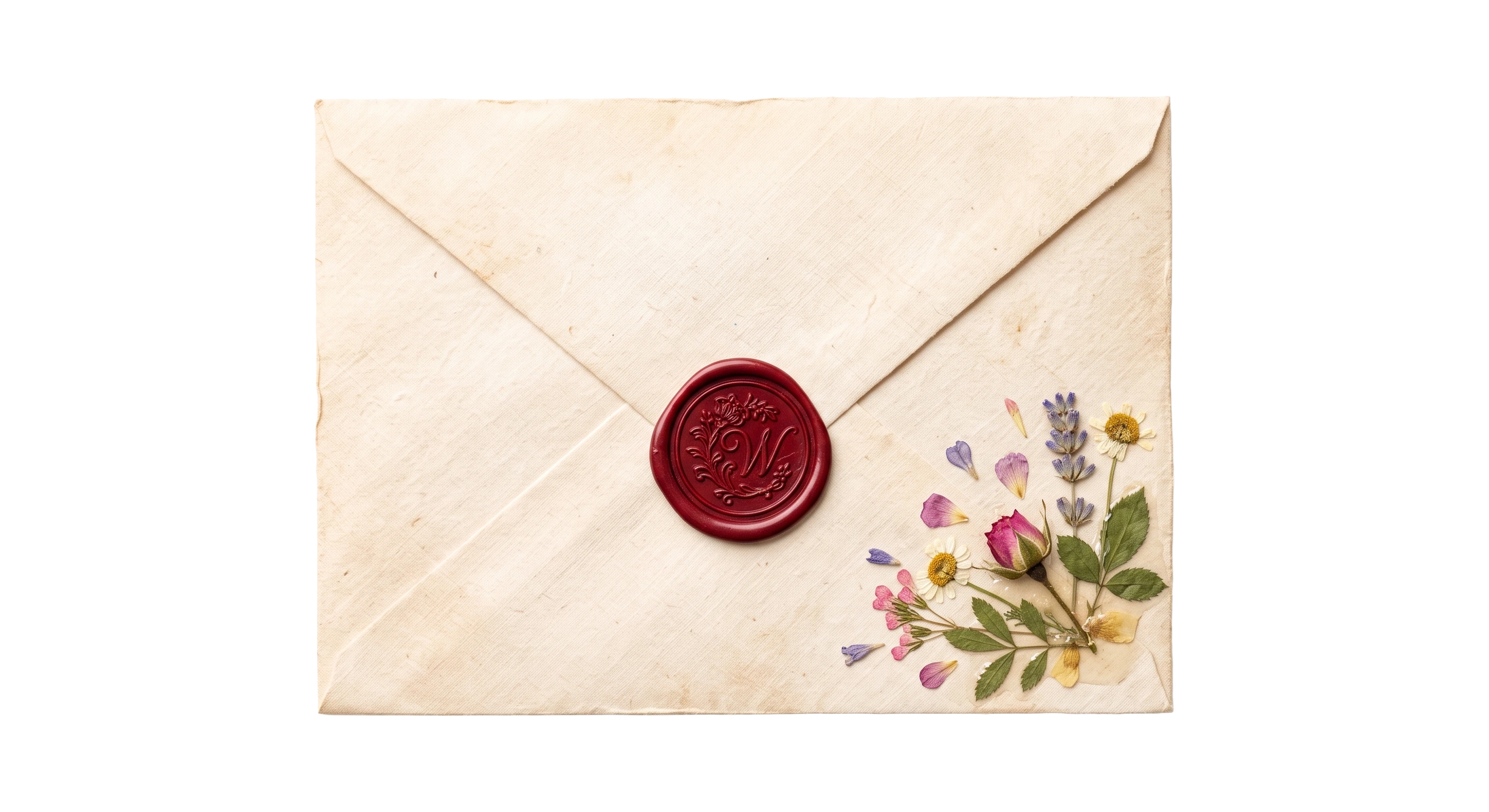 Sealed envelope with wax seal